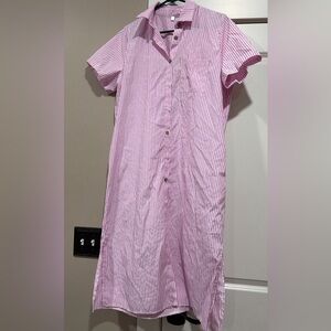 Pink Striped Women Dress